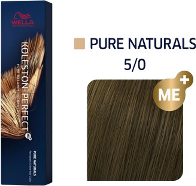 Farba do włosów Wella Professionals Koleston Perfect Me+ Pure Naturals 5/0 80 ml (4064666230979) - obraz 1