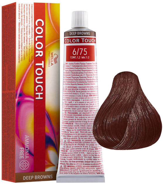 Фарба для волосся Wella Professionals Color Touch Deep Browns 6/75 Dark Blonde Sand Mahogany 60 мл (8005610529288) - зображення 1