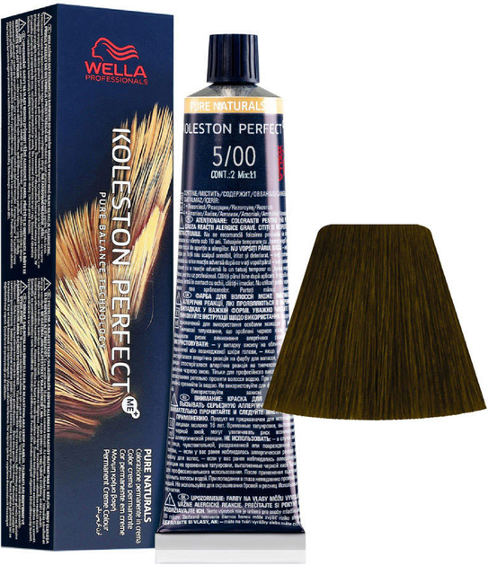 Фарба для волосся Wella Professionals Koleston Perfect Me+ Pure Naturals 5/00 Natural Light Brown 60 мл (8005610658704) - зображення 1