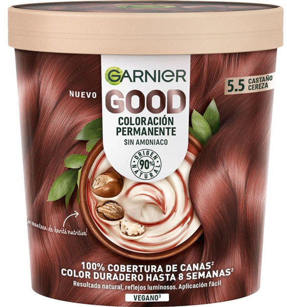 Farba do włosów Garnier Good Coloracion Permanente 5.5 Castano Cereza 100 ml (3600542518857) - obraz 1