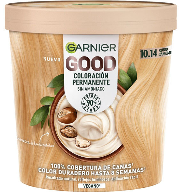 Farba do włosów Garnier Good Coloracion Permanente 10.14 Rubio Camomila 100 ml (3600542518932) - obraz 1