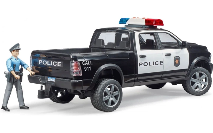 Игровой набор Bruder Полицейский пикап Dodge RAM 2500 с фигуркой 02505 - изображение 6