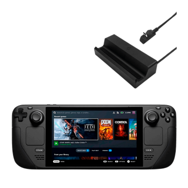 Набор Консоль Valve Steam Deck OLED 512GB Black + Док-Станция Dock ...