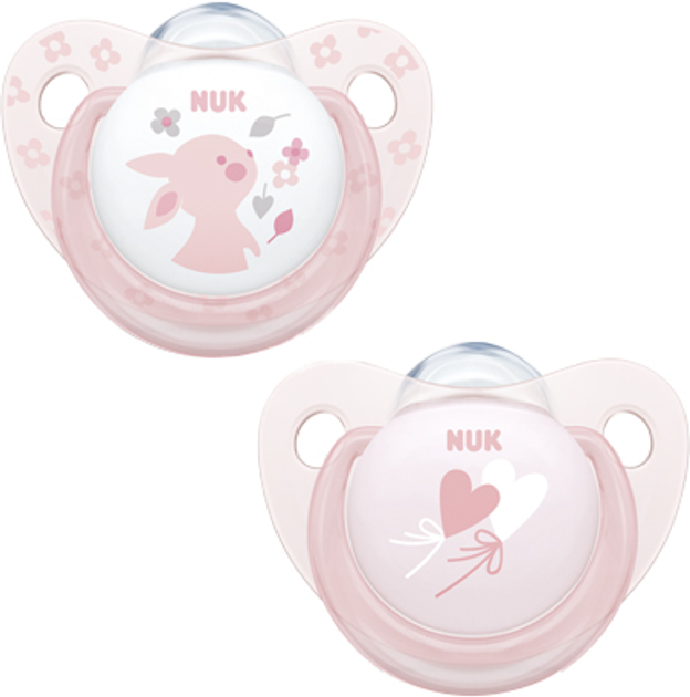 Smoczki Nuk Baby Rose 0-6 M 2 szt (4008600262350) - obraz 1