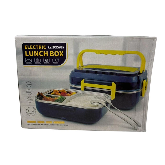 Електричний Ланч-бокс Electric Lunch Box C21 з підігрівом знімної металевої чаші Чорний з жовтим - изображение 9