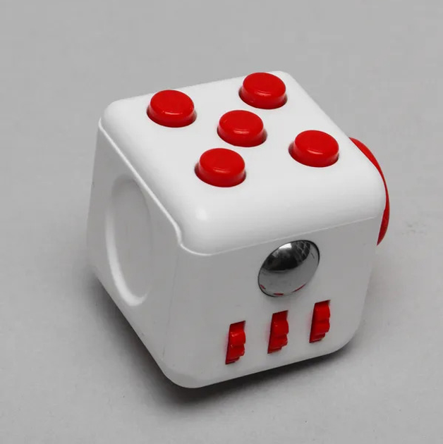 Фиджет куб Fidget Cube, кубик антистрес, Белый/Красный (902244202 ...