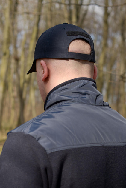 Мужская кепка с липучкой под шеврон темно-синий ДСНС - изображение 2