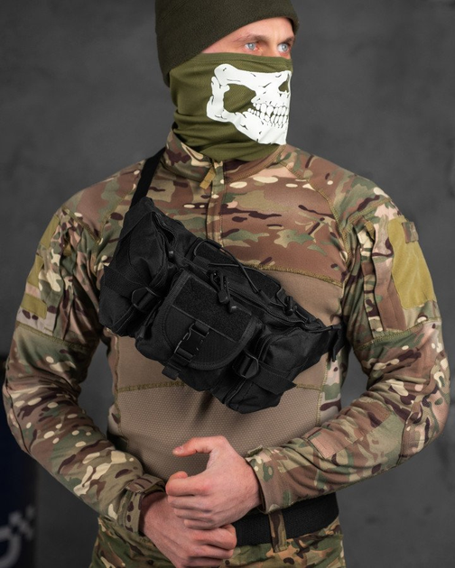 Тактична поясна сумка Waist, Kombat Tactical black Вт7599 - зображення 1