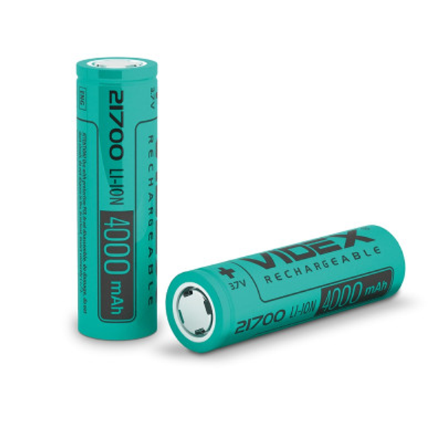 Акумулятор Videx Li-ion 21700 4000mAh без захисту - зображення 1