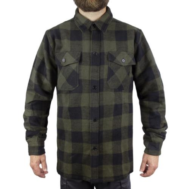 Сорочка Фланелева Sturm Mil-Tec Flannel Shirt, Black, 2Xl - изображение 1