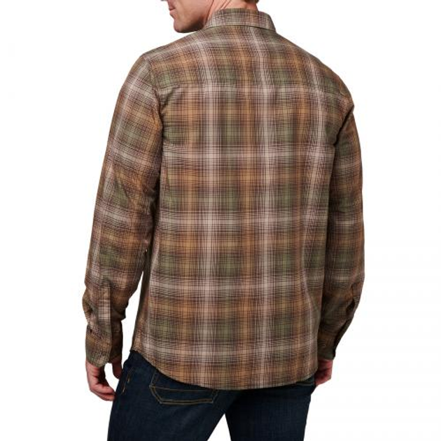 Сорочка Тактична 5.11 Tactical Igor Plaid Long Sleeve Shirt, Umber Brown Plaid, M - изображение 2