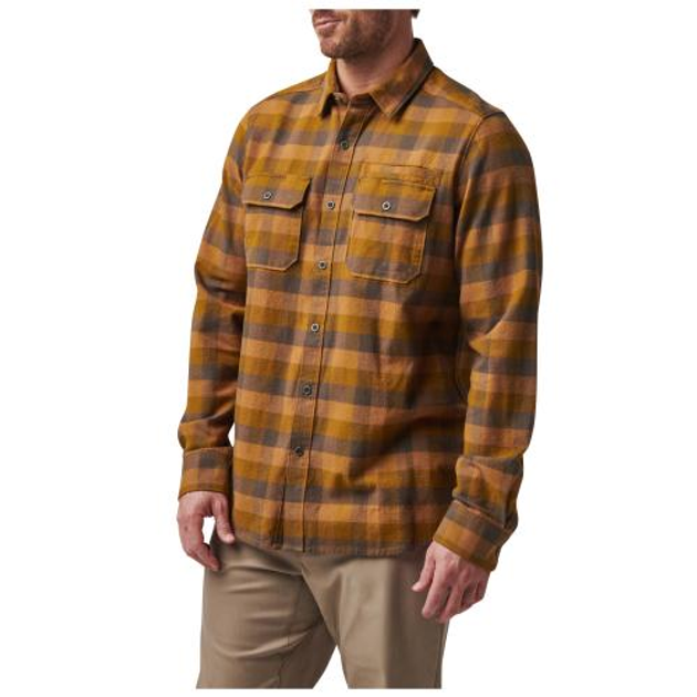 Сорочка Тактична 5.11 Tactical Lester Long Sleeve Shirt, Brown Duck Plaid, M - зображення 2