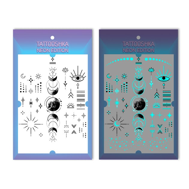 Набор тату NIGHT SHOW неоновые Tattooshka LB-166 - Фото 1 Набор тату NIGHT SHOW неоновые Tattooshka LB-166 - изображение 1