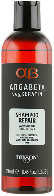 Szampon Dikson Argabeta vegKERATIN Shampoo Repair do włosów słabych i zniszczonych 250 ml (8000836135466) - obraz 1