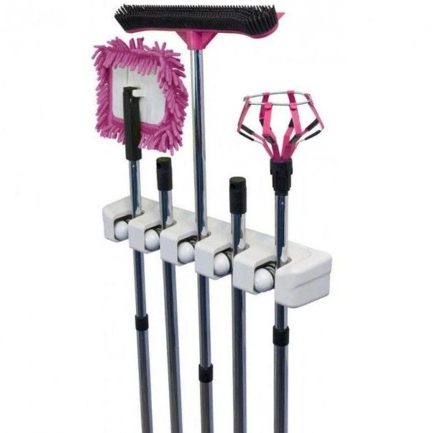 Держатель органайзер для швабры и щеток многофункциональный Broom ...