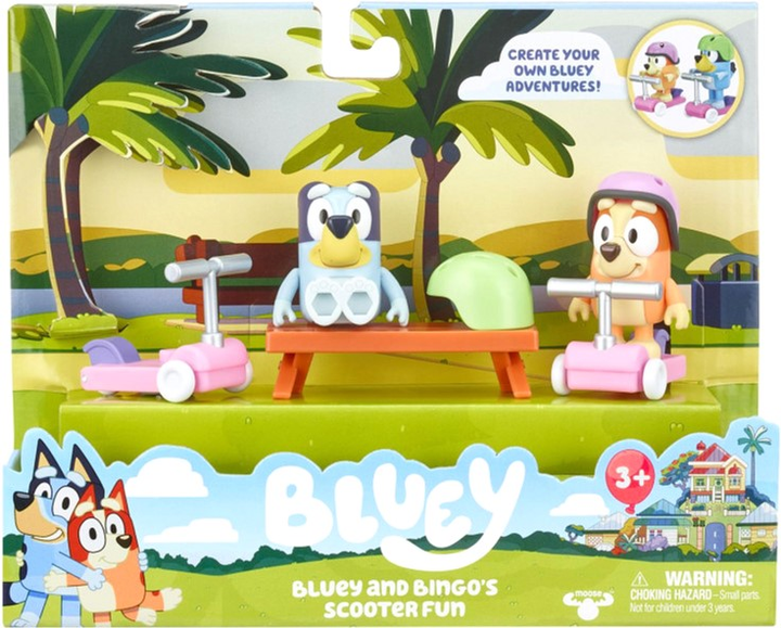 Ігровий набір Bluey Розваги на самокатах Блюї та Бінго (5713396901640) - зображення 1