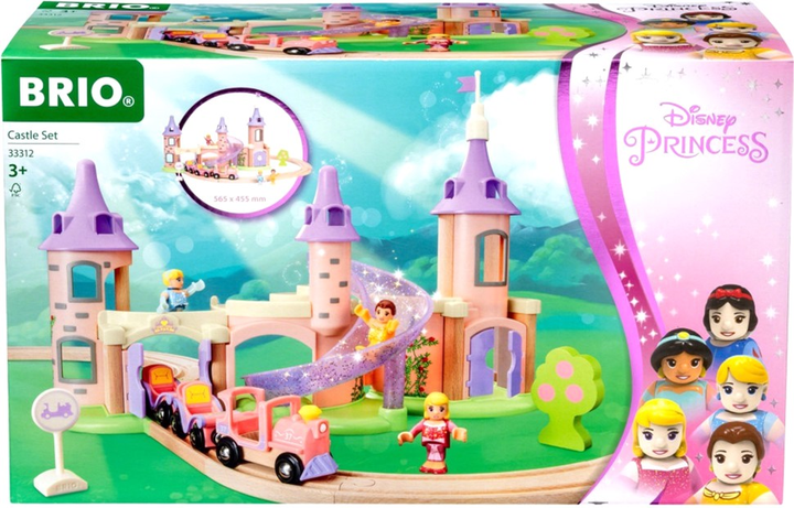 Ігровий набір Brio Disney Замок принцес з дерев'яною залізницею (7312350333121) - зображення 1