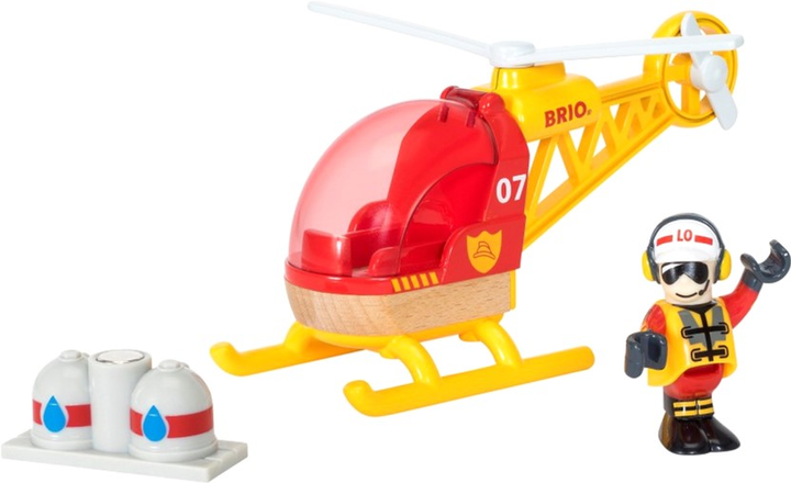 Набір пожежного Brio Word Firefighter Helicopter (7312350337976) - зображення 2