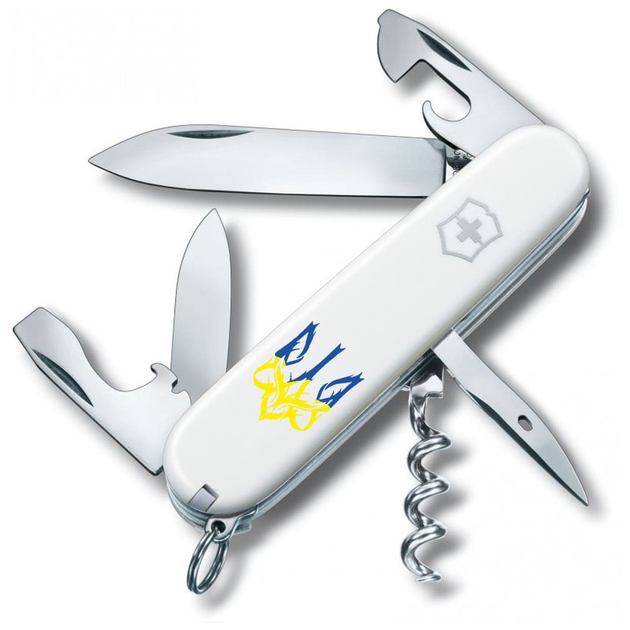 Ніж Victorinox Spartan Ukraine 91 мм Тризуб готичний синьо-жовтий (1.3603.7_T0637u) - зображення 1