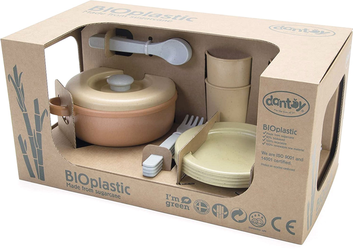 Набір посуду Dantoy Bioplastic Dinner Beige (5701217056006) - зображення 1