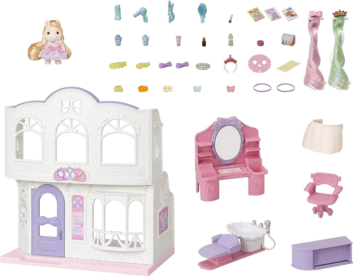 Ігровий набір Epoch Sylvanian Pony's Stylish Hair Salon (5054131056424) - зображення 3