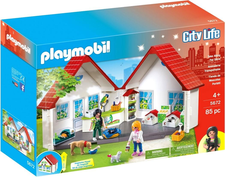 Zestaw do zabawy Playmobil City Life Przenośny Sklep Zoologiczny (4008789713964) - obraz 1