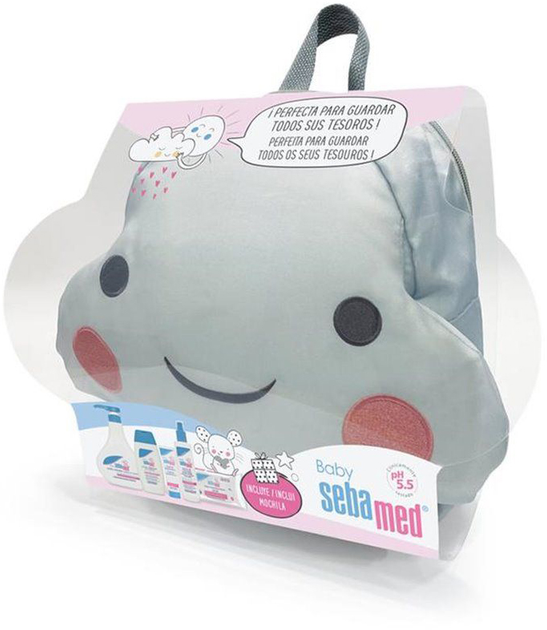 Рюкзак з косметикою для дітей Sebamed Baby Clouds Backpack Set 6 szt (8431166243185) - зображення 2