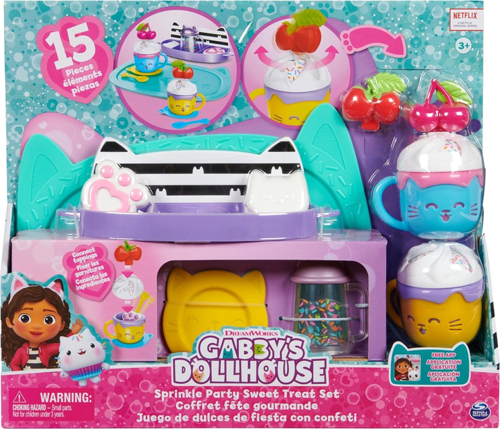 Zestaw do zabawy Spin Master Gabby's Dollhouse Sprinkle Party Sweet Treat (0778988469170) - obraz 1