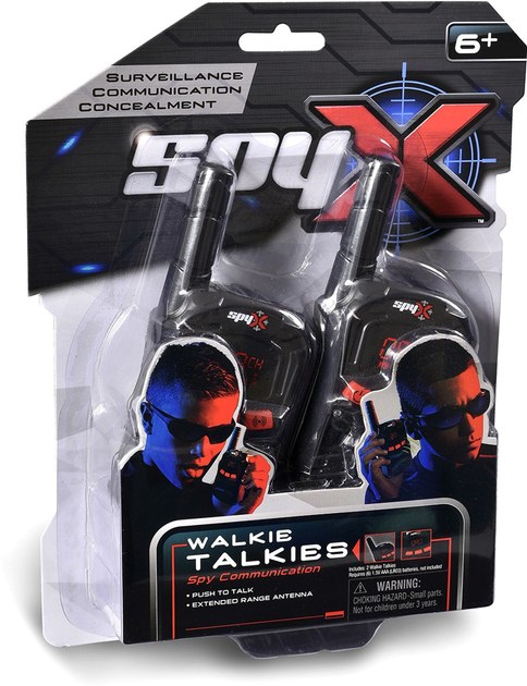 Szpiegowskie radiotelefony SpyX Czarny 2 szt (5713396201900) - obraz 1