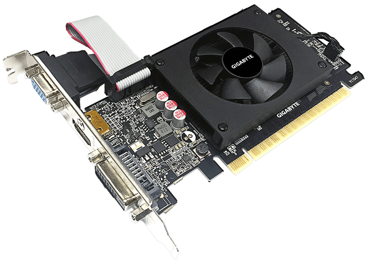 Відеокарта Gigabyte PCI-Ex GeForce GT 710 2048MB GDDR5 (64bit) (954/5010) (DVI, HDMI, VGA) (GV-N710D5-2GIL) - зображення 2