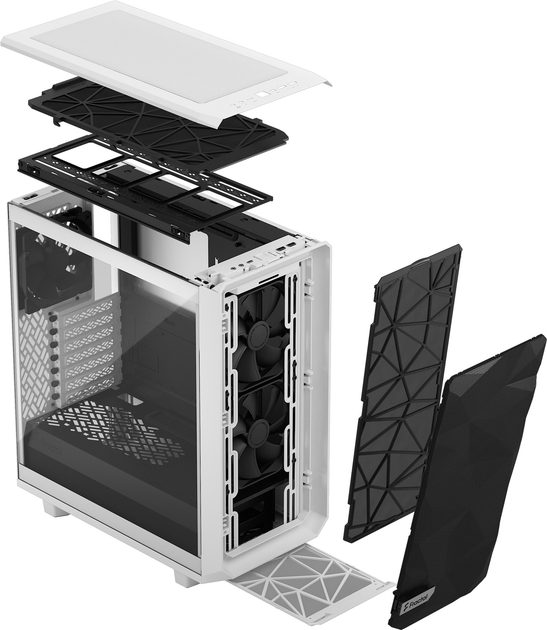 Корпус Fractal Design Meshify 2 Compact Clear Tempered Glass White (FD-C-MES2C-05) - зображення 17