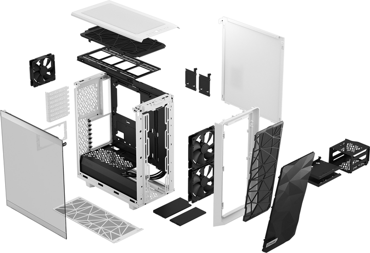 Корпус Fractal Design Meshify 2 Compact Clear Tempered Glass White (FD-C-MES2C-05) - зображення 18