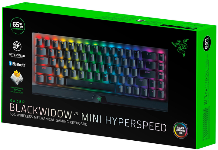 Klawiatura bezprzewodowa Razer BlackWidow V3 Mini HyperSpeed Yellow Phantom (RZ03-03891900-R3M1) - obraz 7