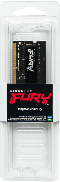 Pamięć Kingston Fury SODIMM DDR4-3200 16384 MB PC4-25600 Impact Black (KF432S20IB/16) - obraz 3