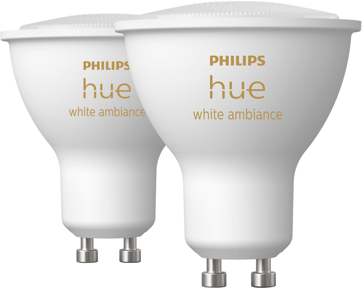 Inteligentna lampa Philips Hue GU10 5W 2200K-6500K Tunable white 2 szt. (8719514340121) - obraz 1