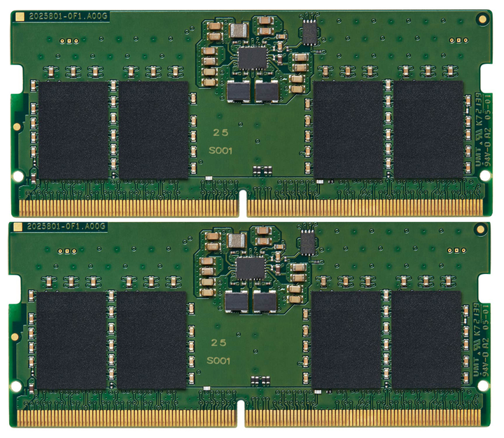 Оперативна пам'ять Kingston SODIMM DDR5-5200 16384MB PC5-41600 (Kit of 2x8192) ValueRAM (KVR52S42BS6K2-16) - зображення 1