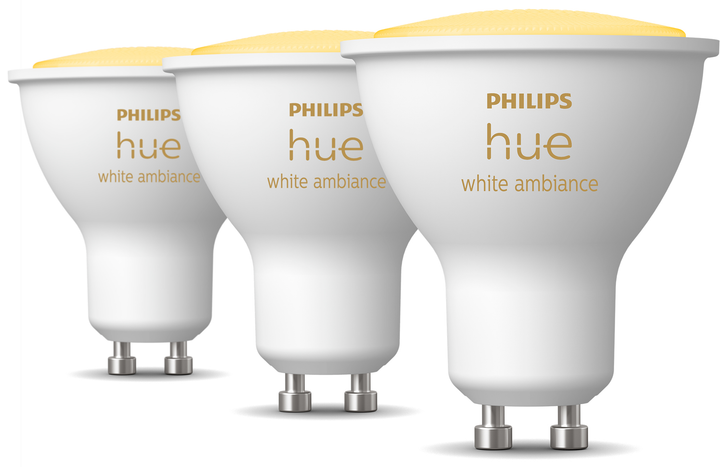 Лампа розумна Philips Hue GU10 5W 2200K-6500K Tunable white 3 шт. (8719514342804) - зображення 2