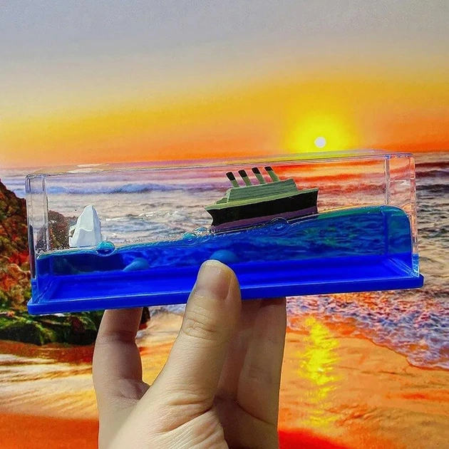 Непотопляемый кораблик антистресс в машину, круизный лайнер титаник в ...