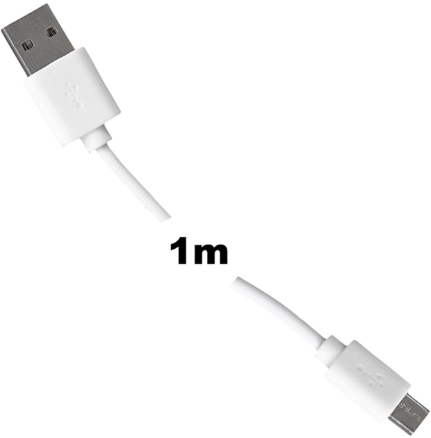 Kabel Whitenergy USB Type-A - micro-USB 1 m White (5908214367160) - obraz 2