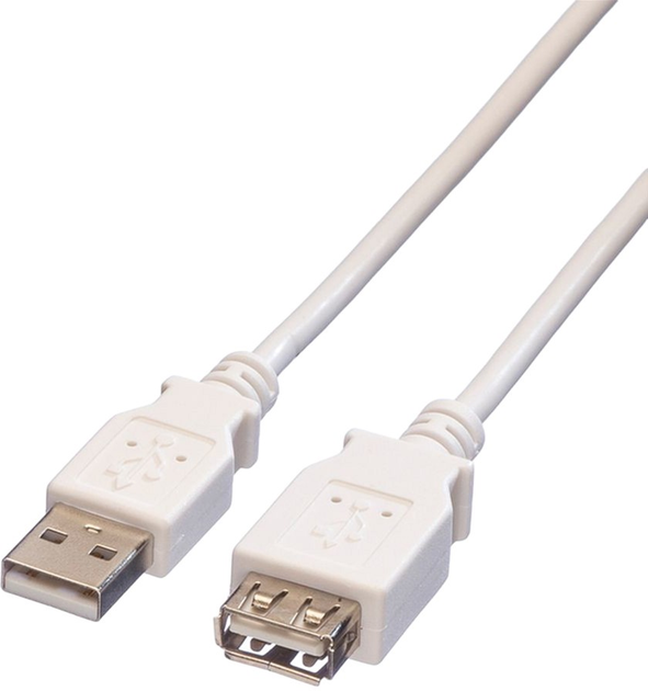 Kabel Value USB Type-A - USB Type-A 3 m Beige (7611990157396) - obraz 1