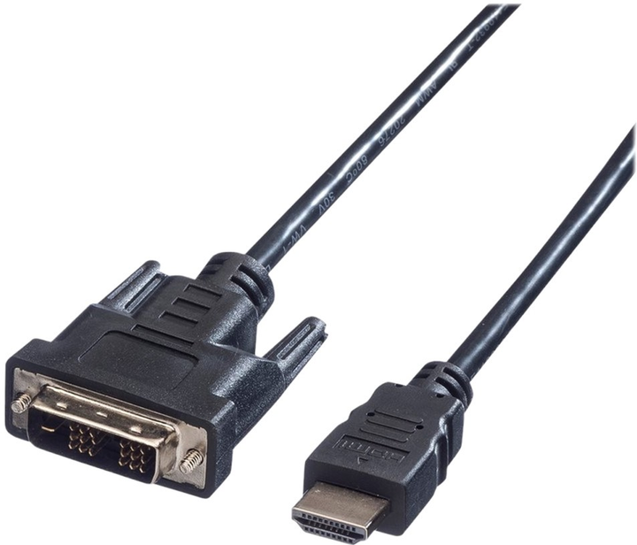Kabel Value DVI - HDMI 2 m Grey (11.99.5522) - obraz 1
