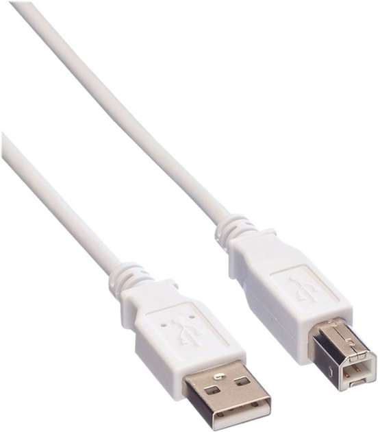 Kabel Value USB Type-A - USB Type-B 1.8 m White (11.99.8819) - obraz 2