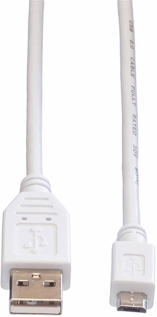 Kabel Value USB Type-A - micro-USB 1.8 m White (11.99.8752) - obraz 2