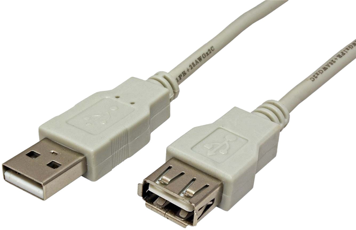 Kabel Value USB Type-A - USB Type-A 0.8 m Beige (7611990197729) - obraz 1