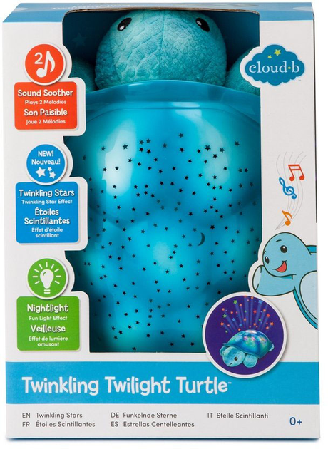 Zabawka z lampką nocną Cloud B Twinkling Twilight Turtle Aqua (0872354012929) - obraz 1