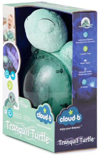 Іграшка-нічник Cloud B Tranquil Turtle Зелена (3700552320164) - зображення 1