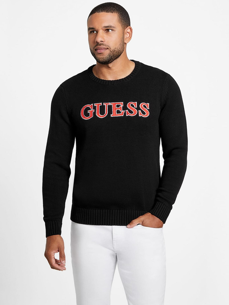 Джемпер чоловічий Guess X2RR03Z2LN0 S Чорний (7621701122926) - зображення 1