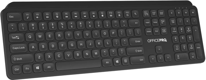 Клавіатура бездротова OfficePro SK680 Wireless Black - зображення 4