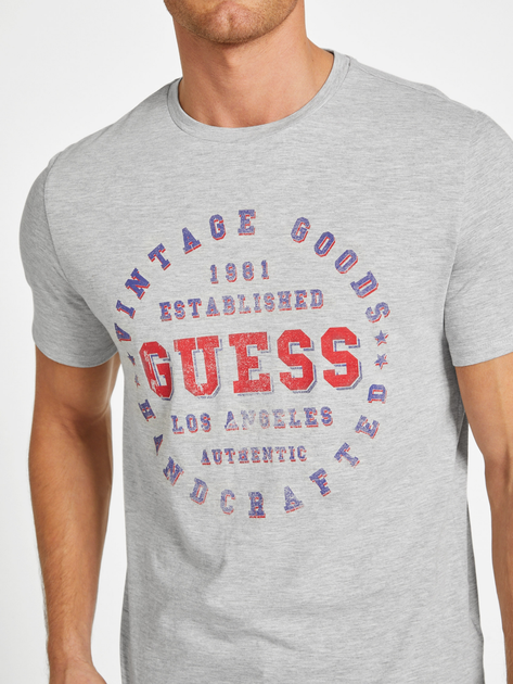 Футболка чоловіча Guess X3OI04KBR52 M Сіра (7621701458148) - зображення 4