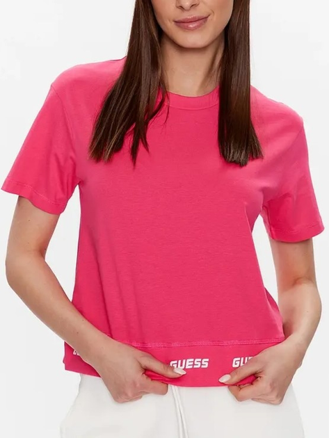 Футболка жіноча Guess V3GI04I3Z14 L Рожева (7621701669100) - зображення 1